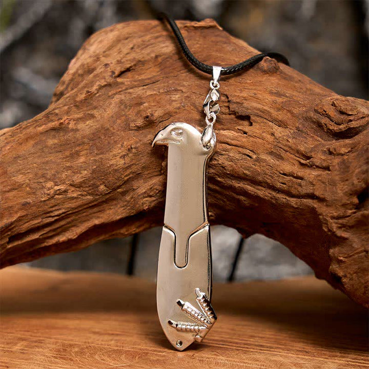 Liberal Hawk Multifunction Pendant Hidden Knife Necklace