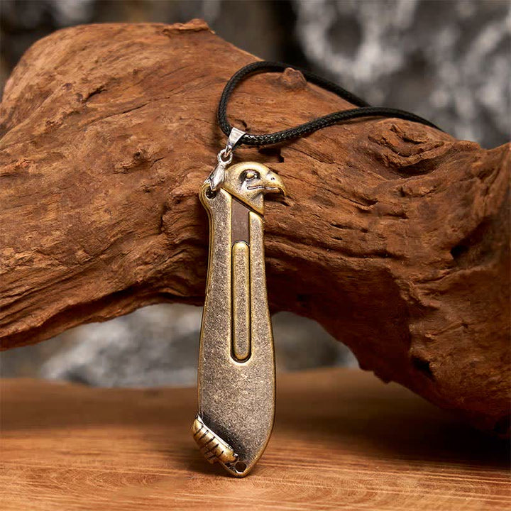 Liberal Hawk Multifunction Pendant Hidden Knife Necklace