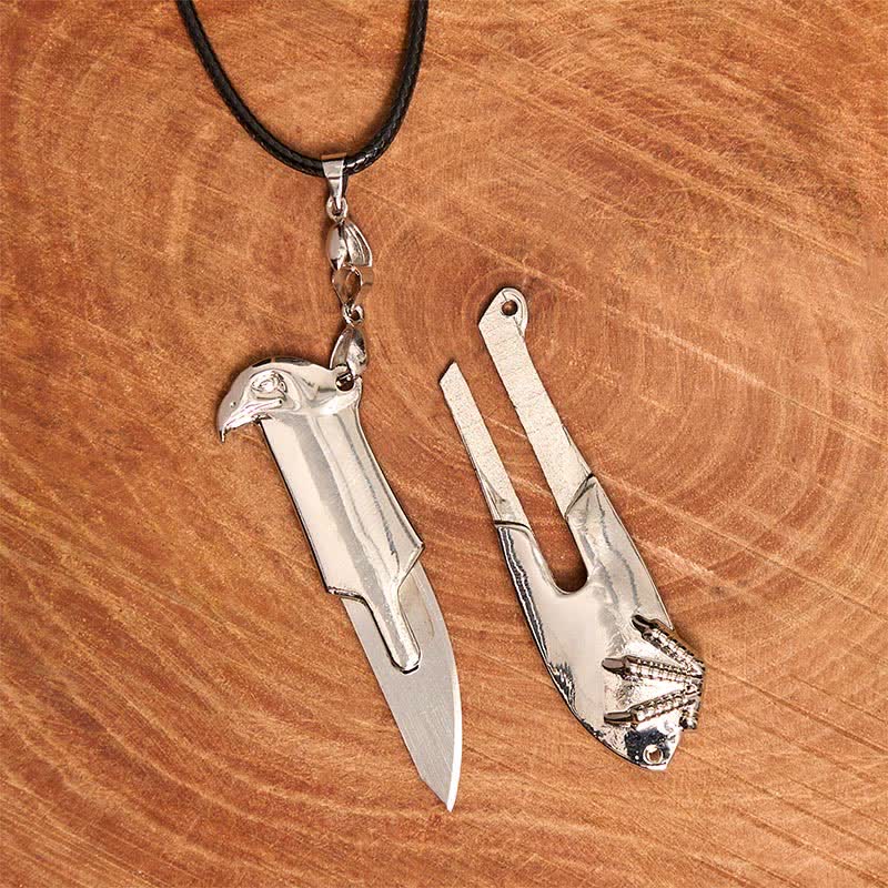 Liberal Hawk Multifunction Pendant Hidden Knife Necklace