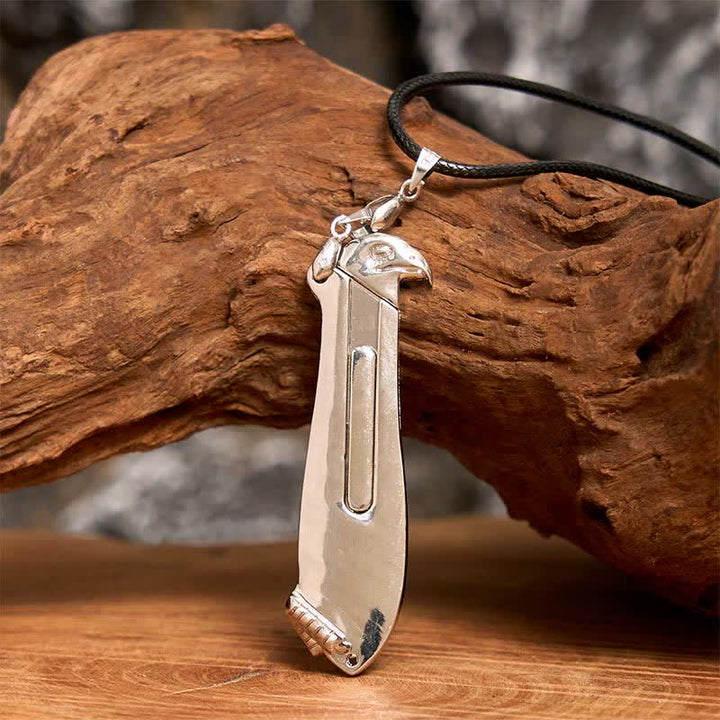 Liberal Hawk Multifunction Pendant Hidden Knife Necklace