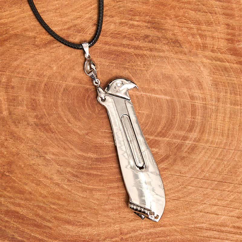 Liberal Hawk Multifunction Pendant Hidden Knife Necklace
