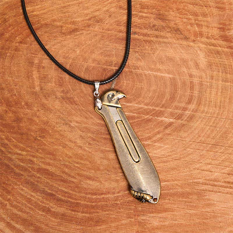 Liberal Hawk Multifunction Pendant Hidden Knife Necklace
