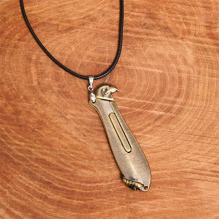 Liberal Hawk Multifunction Pendant Hidden Knife Necklace