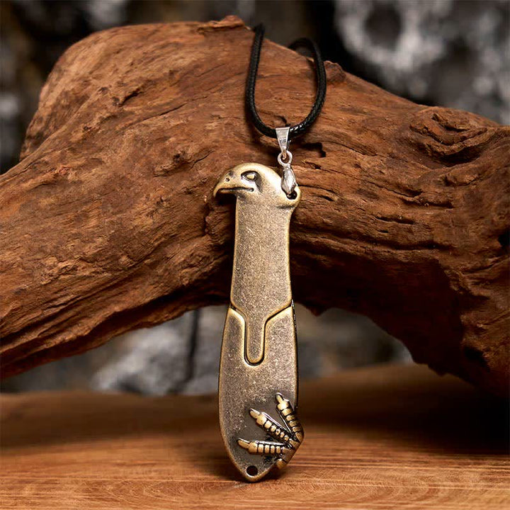 Liberal Hawk Multifunction Pendant Hidden Knife Necklace