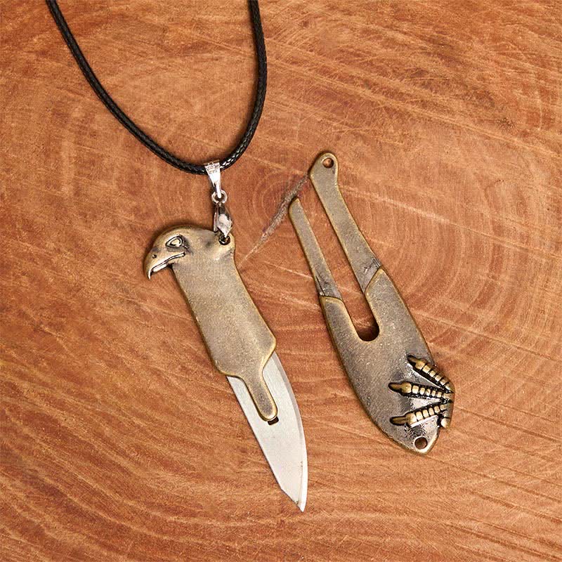 Liberal Hawk Multifunction Pendant Hidden Knife Necklace