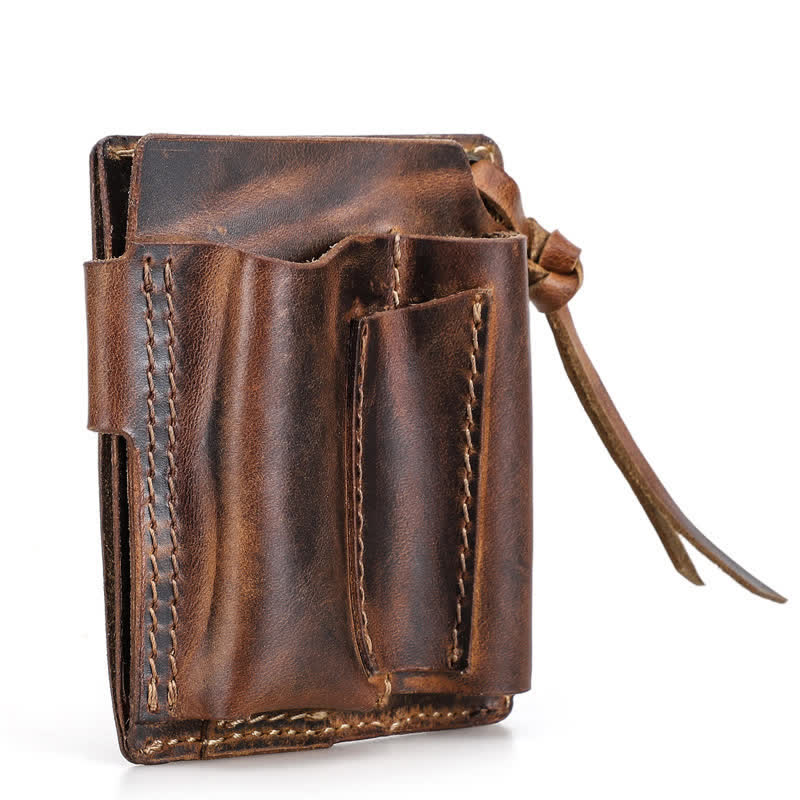 Custom Name EDC Wallet Pocket Organizer Leather Belt Bag - image 12