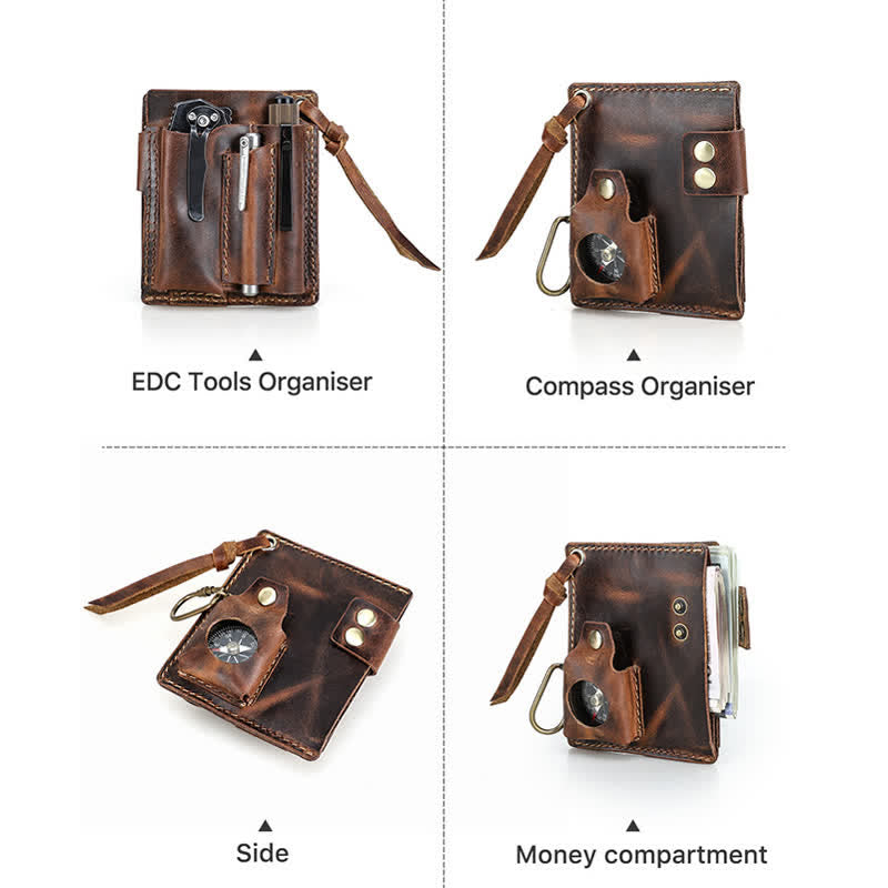 Custom Name EDC Wallet Pocket Organizer Leather Belt Bag - image 13