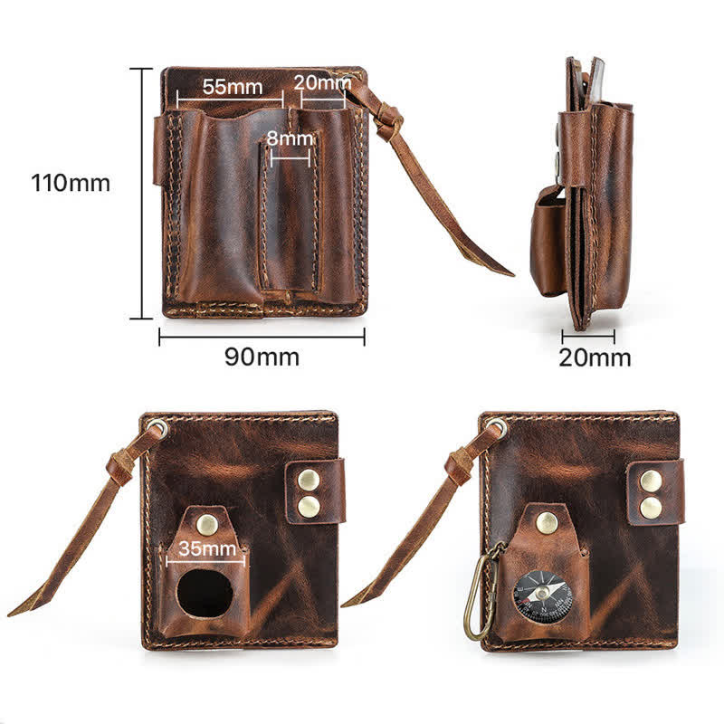 Custom Name EDC Wallet Pocket Organizer Leather Belt Bag - image 13