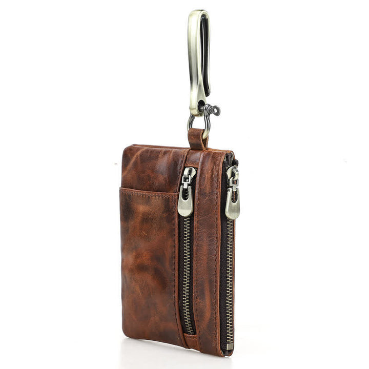 Functional Leather Tool Bag With Large Hook Buckle - image 9