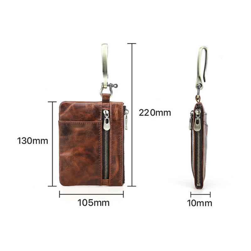 Functional Leather Tool Bag With Large Hook Buckle - image 13