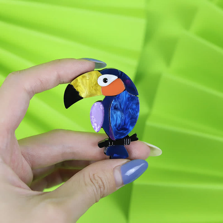 Big-Billed Bird Cartoon Handmade Acrylic Brooch - image 2