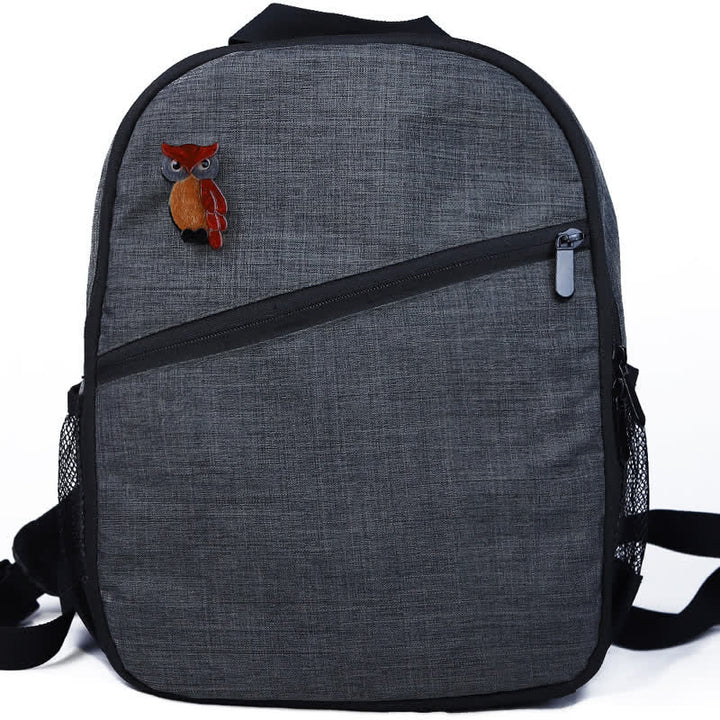 Brown Night Owl Cartoon Bird Handmade Acrylic Brooch - image 4