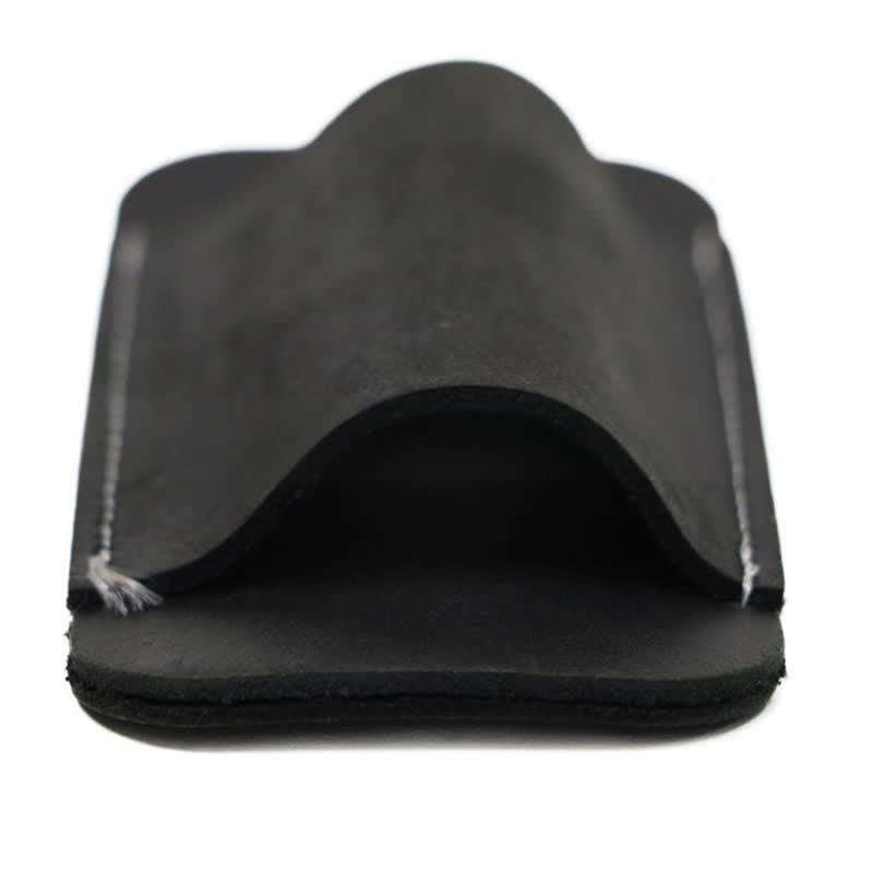 Horizontal Open Bottom Folding Knife Sheath Leather Belt Bag - image 9