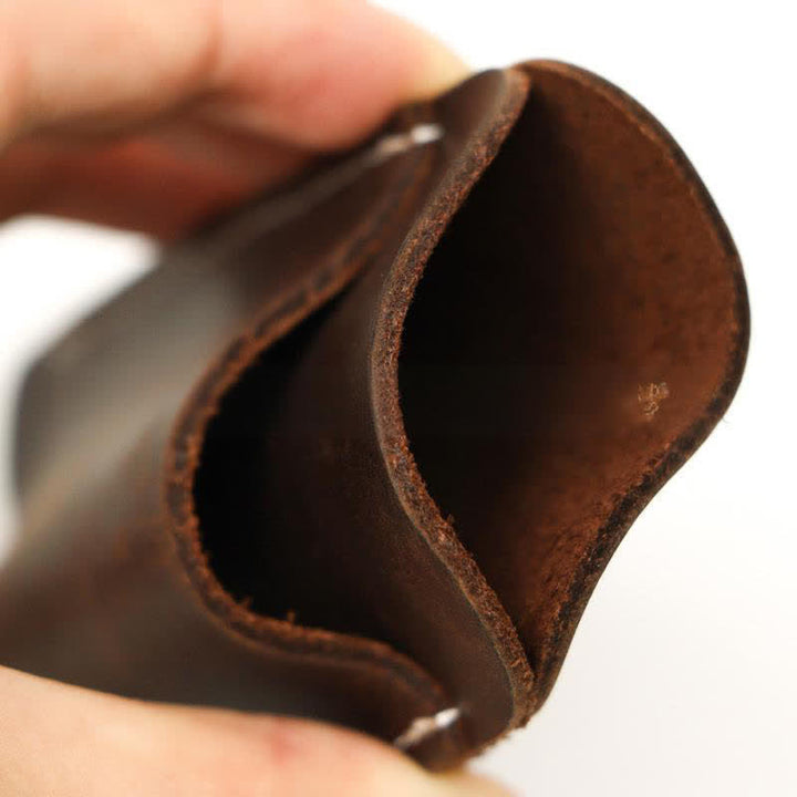 Horizontal Open Bottom Folding Knife Sheath Leather Belt Bag - image 3