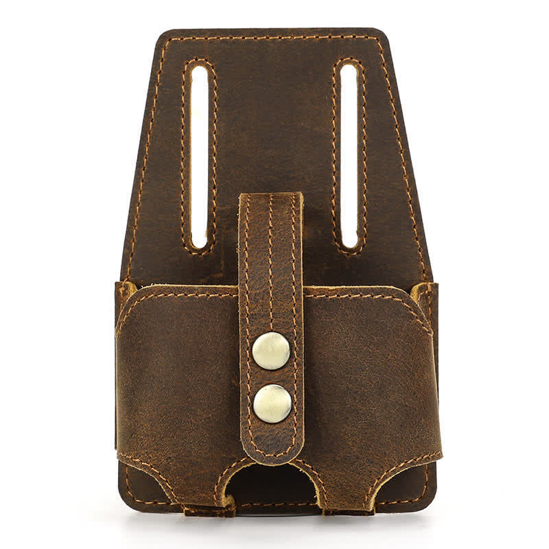 Coffee 5M Steel Measure Case Leather Belt Bag - image 9