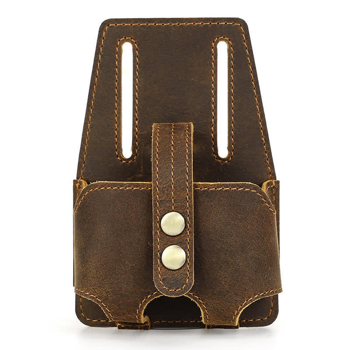 Coffee 5M Steel Measure Case Leather Belt Bag - image 9