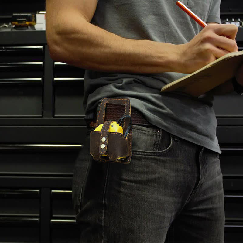 Coffee 5M Steel Measure Case Leather Belt Bag - image 2