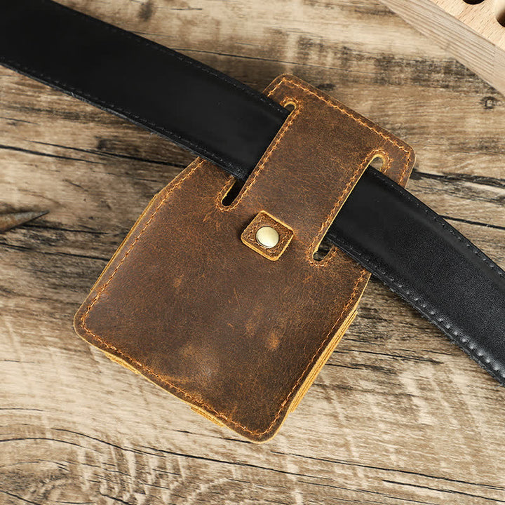 Coffee 5M Steel Measure Case Leather Belt Bag - image 2