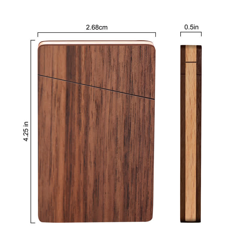 Custom Engraved Name Business Wooden Card Case - image 5