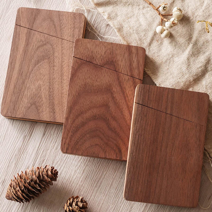 Custom Engraved Name Business Wooden Card Case - image 9