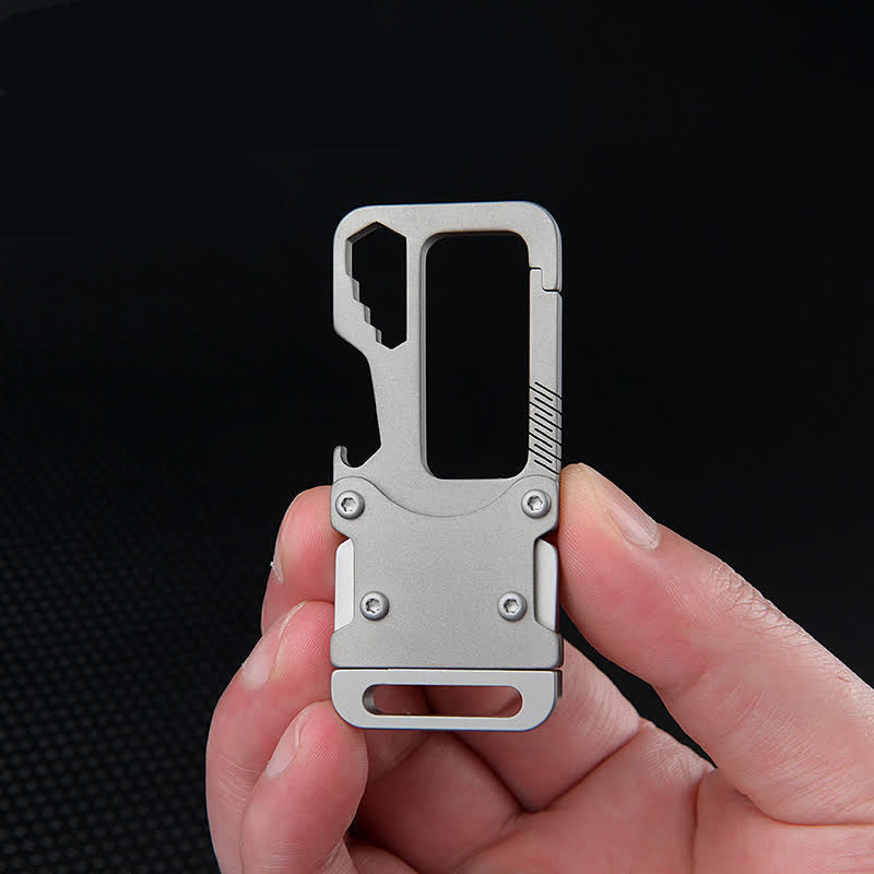 Multi-functional  Carabiner Keychain Clip With Knife - image 7