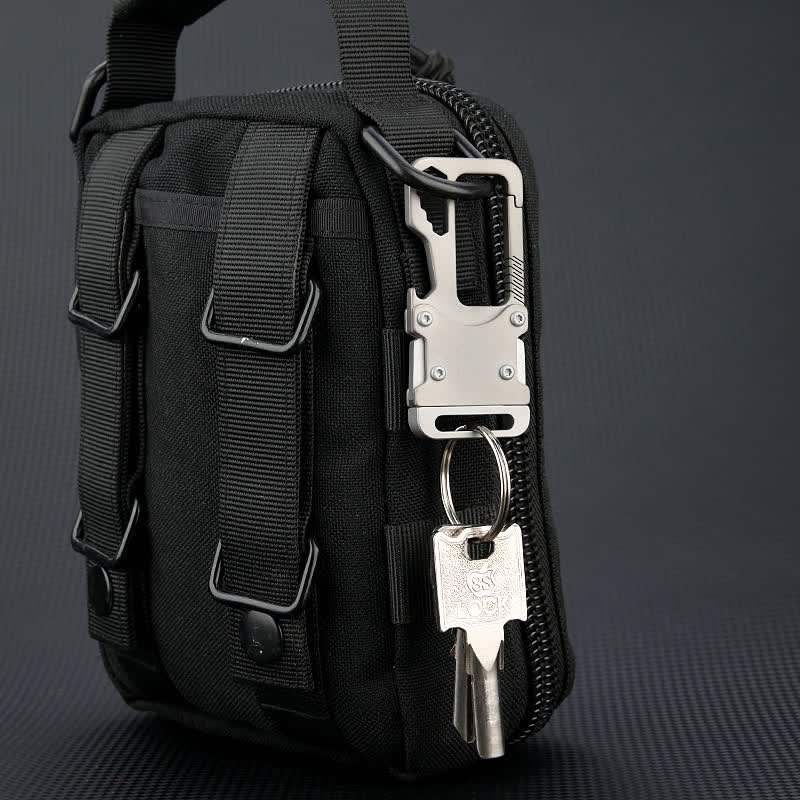 Multi-functional  Carabiner Keychain Clip With Knife - image 8