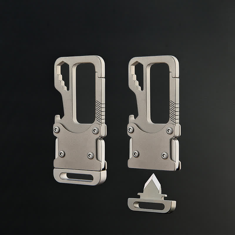 Multi-functional  Carabiner Keychain Clip With Knife - image 0