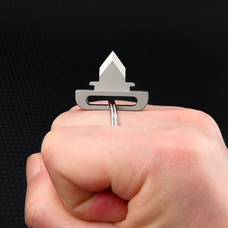 Multi-functional  Carabiner Keychain Clip With Knife - image 3