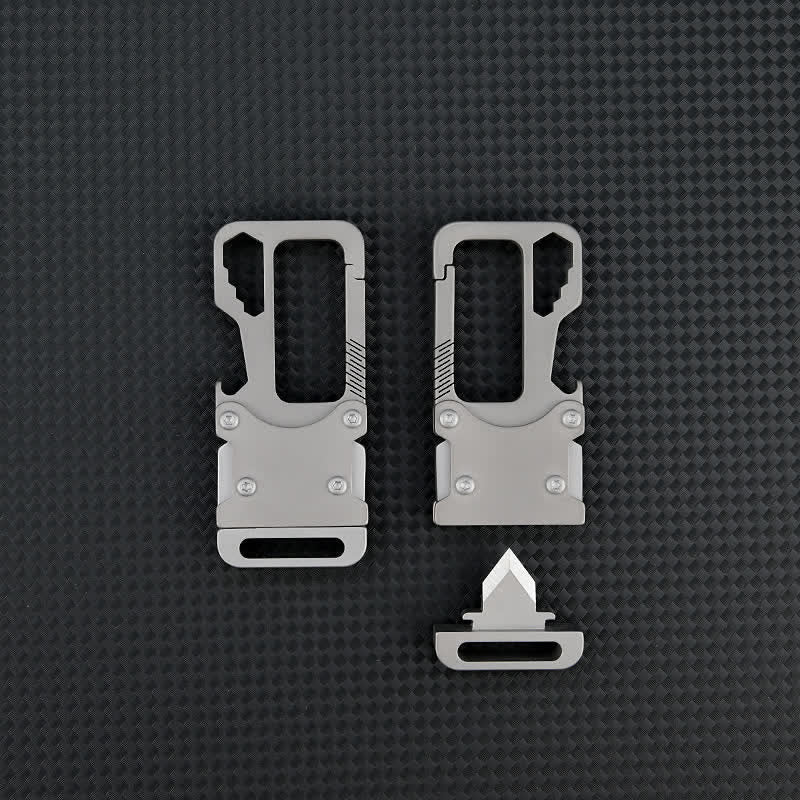 Multi-functional  Carabiner Keychain Clip With Knife - image 9