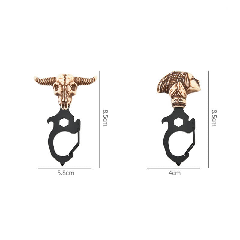 Practical Bull Indian Head Keychain With Hammer Breaker - image 6