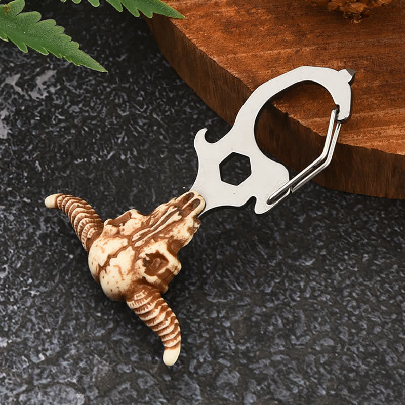 Practical Bull Indian Head Keychain With Hammer Breaker - image 2