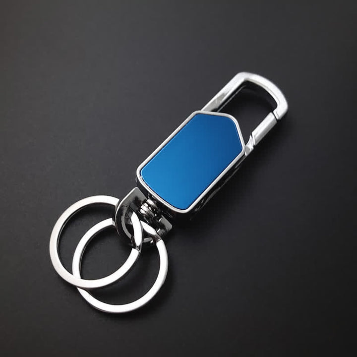 Multifunction 360 Degree Rotatable Keychain With Knife - Blue - image 6