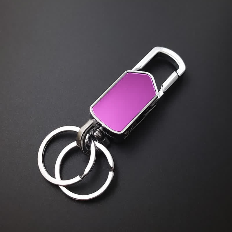 Multifunction 360 Degree Rotatable Keychain With Knife - Pink - image 3