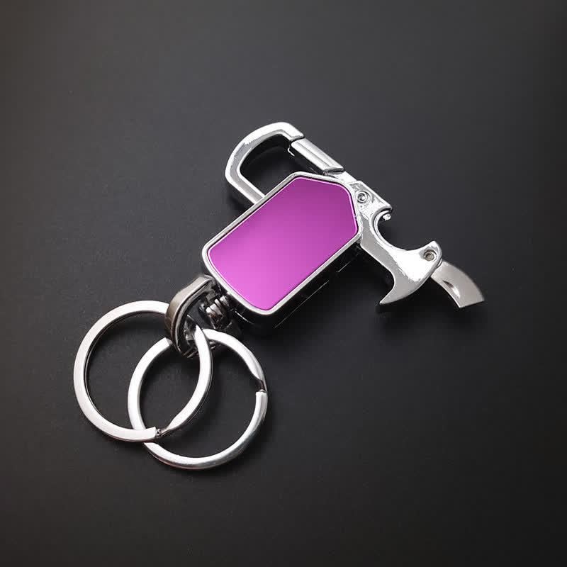 Multifunction 360 Degree Rotatable Keychain With Knife - image 1