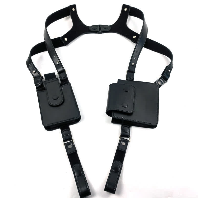 Sports Double Packs Underarm Shoulder Bag With Belt Loop - Black - image 1