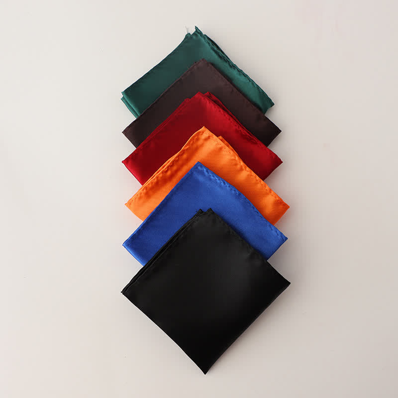 Men's Simple Solid Color Wedding Party Pocket Square - image 2