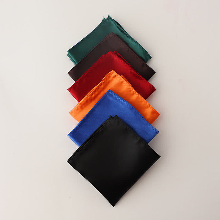Men's Simple Solid Color Wedding Party Pocket Square - image 2