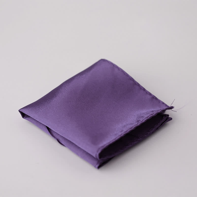 Men's Simple Solid Color Wedding Party Pocket Square - BlueViolet - image 39