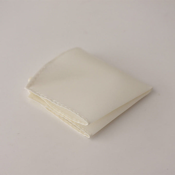 Men's Simple Solid Color Wedding Party Pocket Square - Ivory - image 18