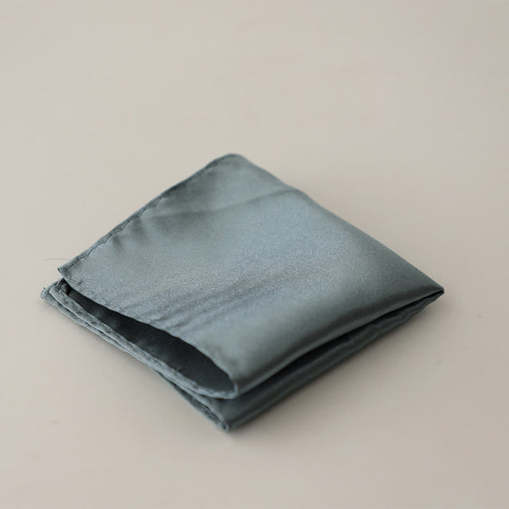 Men's Simple Solid Color Wedding Party Pocket Square - Gray - image 9