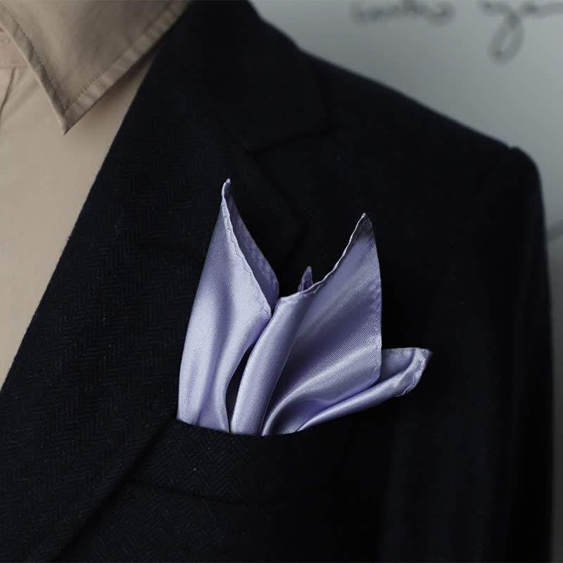 Men's Simple Solid Color Wedding Party Pocket Square - image 12