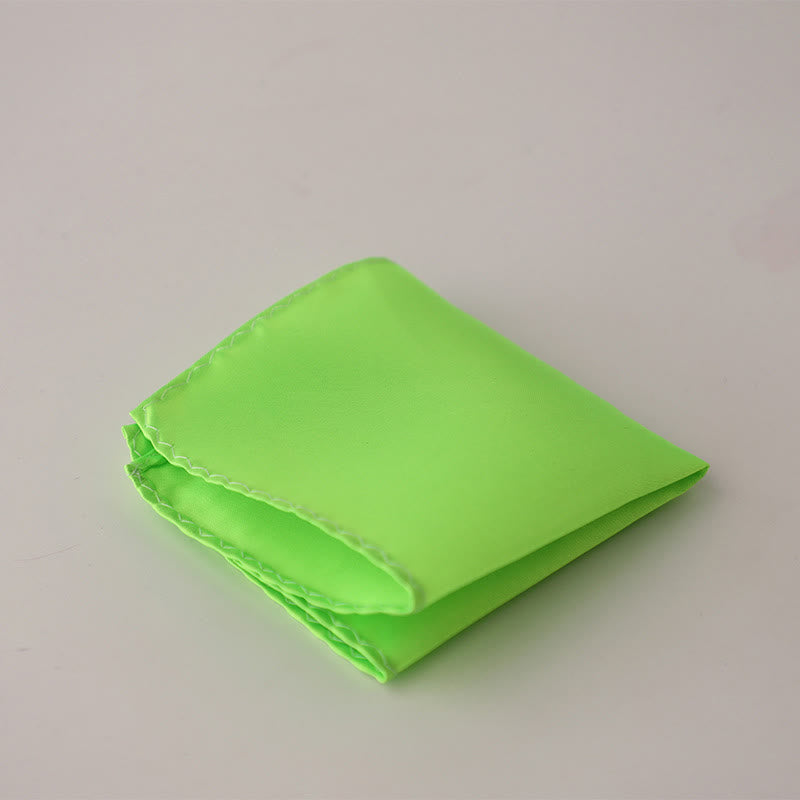 Men's Simple Solid Color Wedding Party Pocket Square - Chartreuse - image 39