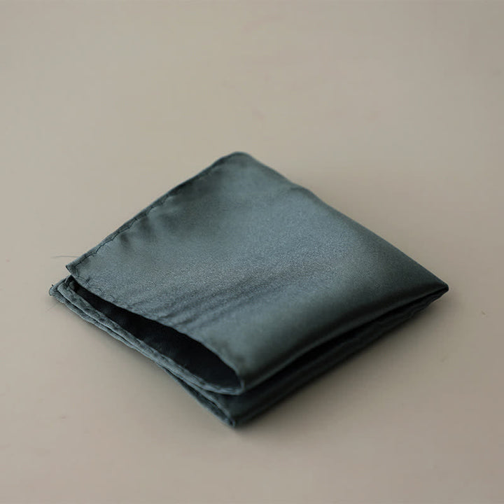 Men's Simple Solid Color Wedding Party Pocket Square - SlateGray - image 7