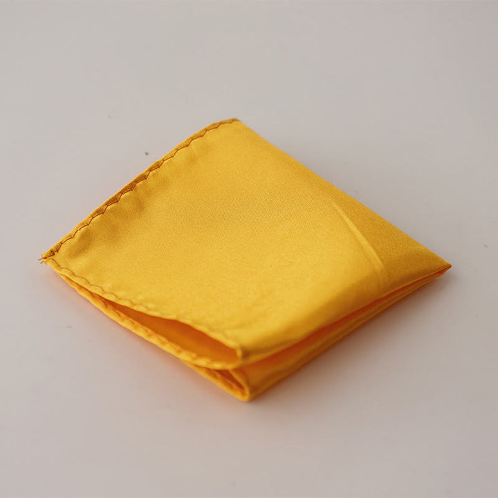 Men's Simple Solid Color Wedding Party Pocket Square - Gold - image 33