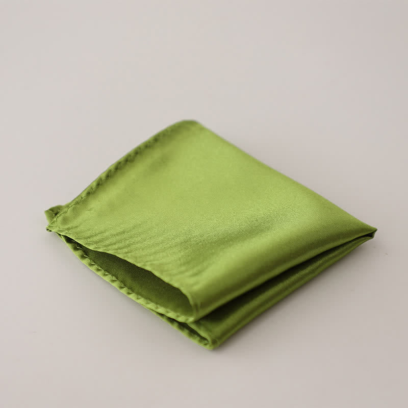 Men's Simple Solid Color Wedding Party Pocket Square - Green - image 38