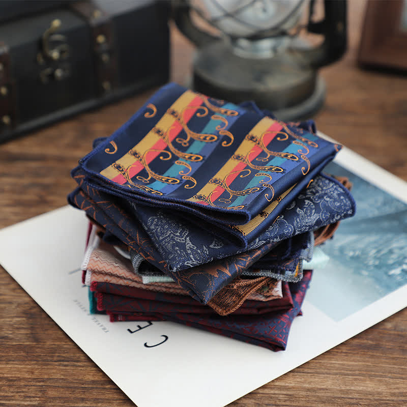 Men's Vintage Multiple Pattern Gentleman Pocket Square - image 2