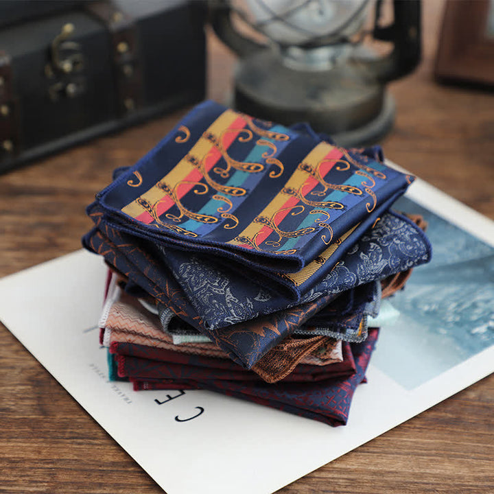 Men's Vintage Multiple Pattern Gentleman Pocket Square - image 2