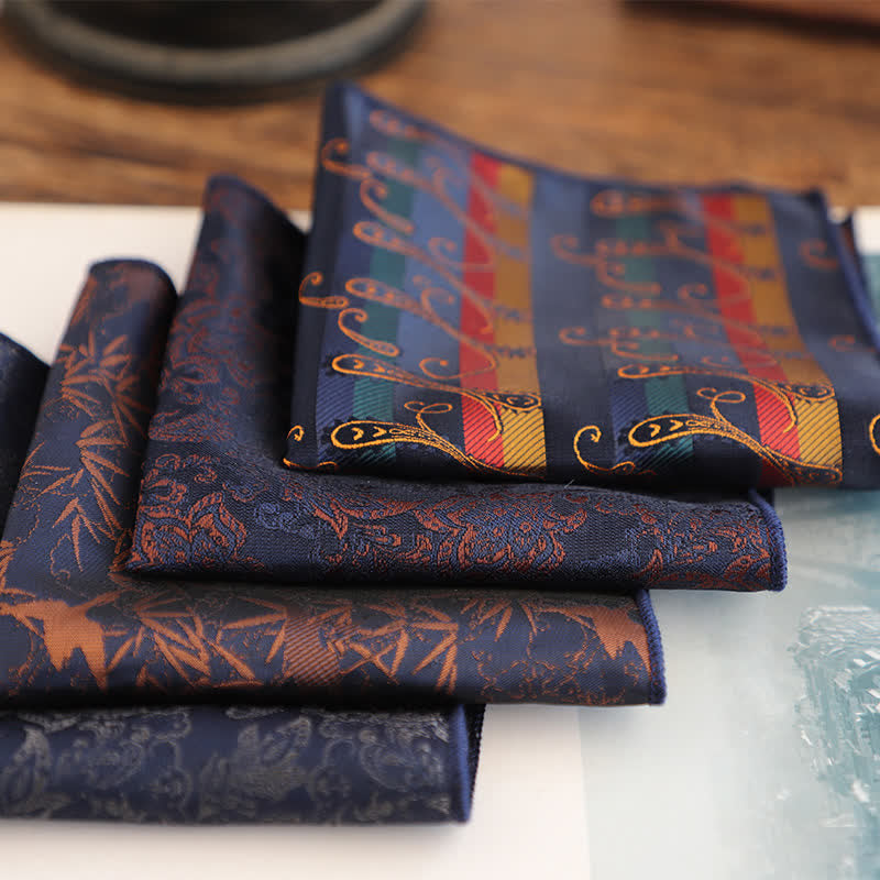 Men's Vintage Multiple Pattern Gentleman Pocket Square - image 3