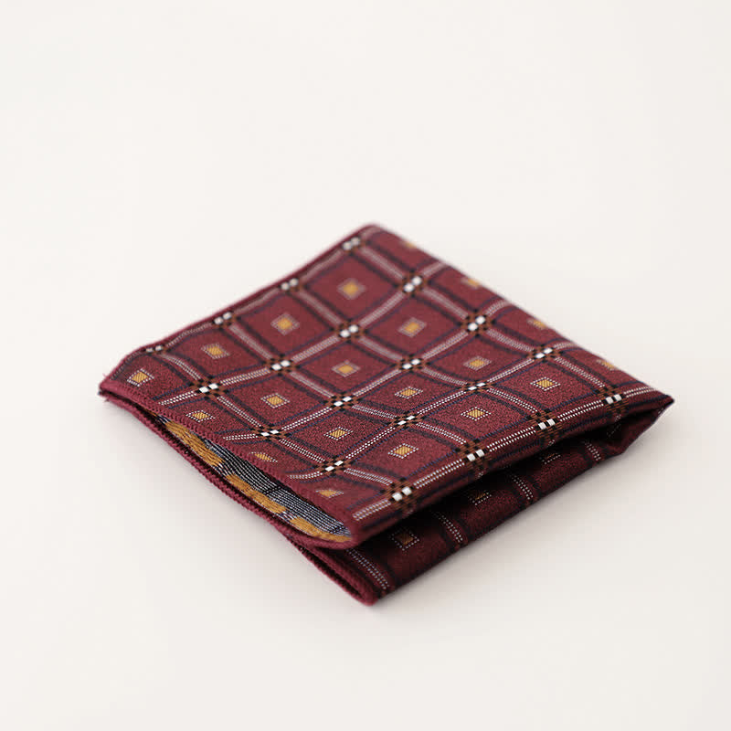 Men's Vintage Multiple Pattern Gentleman Pocket Square - Style #7 - image 10