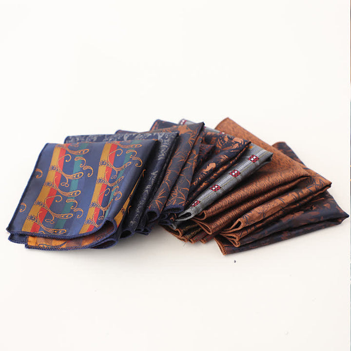 Men's Vintage Multiple Pattern Gentleman Pocket Square - image 5